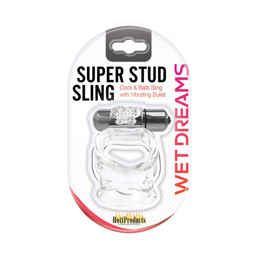 Wet Dreams Super Stud Sling Clear | 818631029341 | Available at EroticWarehouse.com