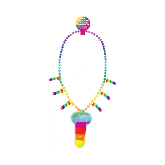 Rainbow Pecker Whistle Necklace | 818631029709 | Available at EroticWarehouse.com