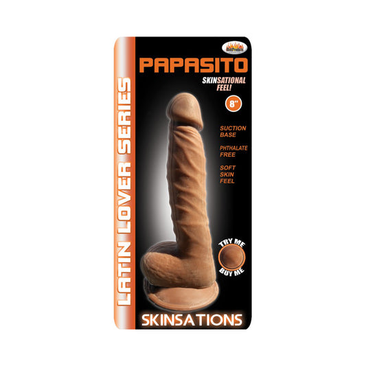 Skinsations Latin Lover Series Papasito 8" | 818631029945 | Available at EroticWarehouse.com