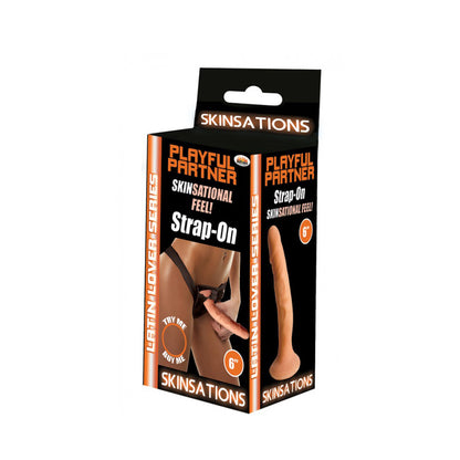 Skinsations Latin Lover Series Playful Partner Strap On Dildo With Harness 6" | 818631030507 | Available at EroticWarehouse.com