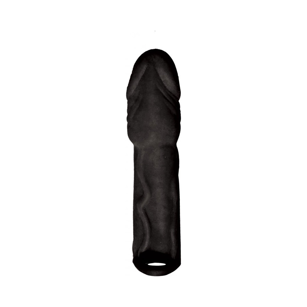Skinsations Black Diamond Series Husky Lover Extension Sleeve With Scrotum Strap 6.5" | 818631030576 | Available at EroticWarehouse.com