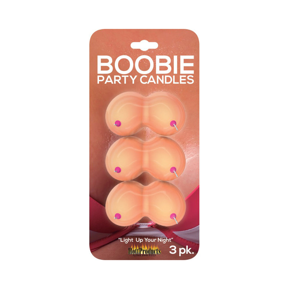 Boobie Party Candles 3Pk | 818631031450 | Available at EroticWarehouse.com