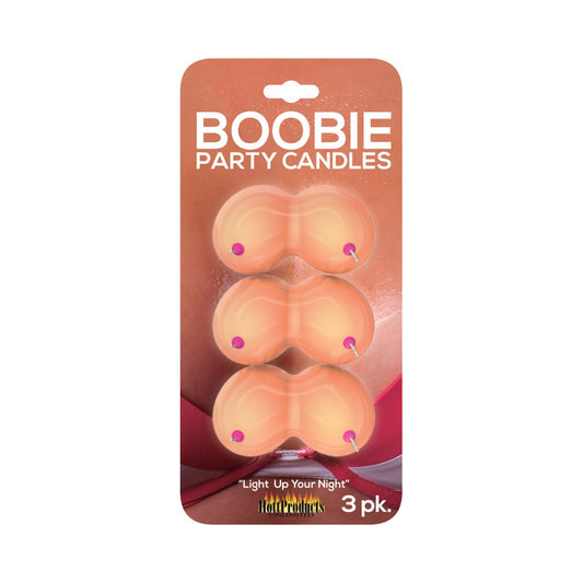 Boobie Party Candles 3Pk | 818631031450 | Available at EroticWarehouse.com