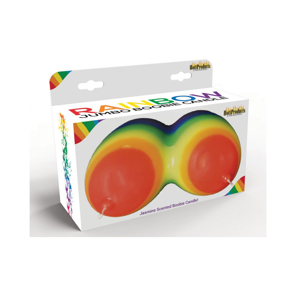 Jumbo Boobie Rainbow Candle | 818631032235 | Available at EroticWarehouse.com