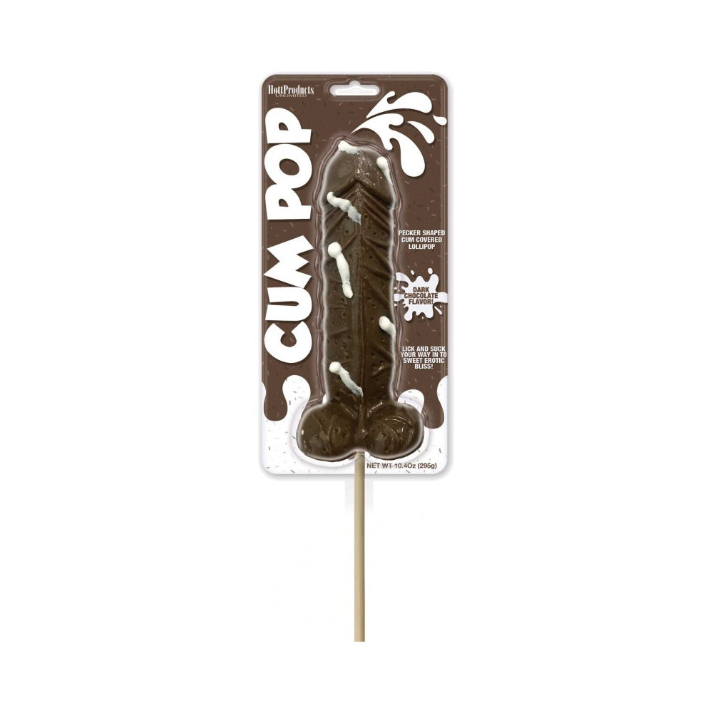 Cum Cock Pops Dark Chocolate Flavor 1Pc Clamshell | 818631032365 | Available at EroticWarehouse.com