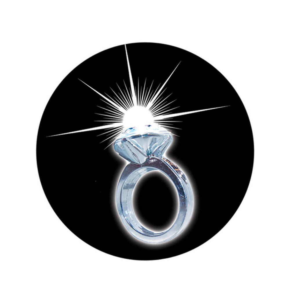 Light Up Diamond Ring 5Pk | 818631032556 | Available at EroticWarehouse.com