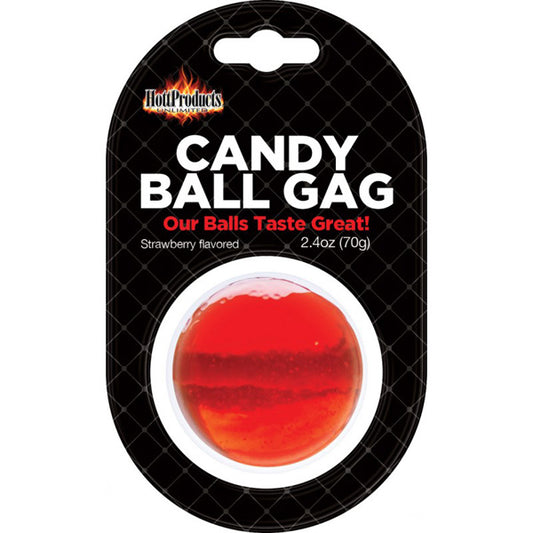 Candy Ball Gag Strawberry | 818631032563 | Available at EroticWarehouse.com