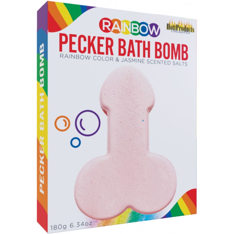 Rainbow Pecker Bath Bomb | 818631033065 | Available at EroticWarehouse.com