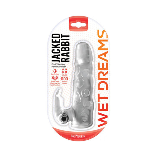 Wet Dreams Jacked Rabbit Extension Sleeve With Power Bullet Rabbit And Head Barrel Vibe | 818631033072 | Available at EroticWarehouse.com