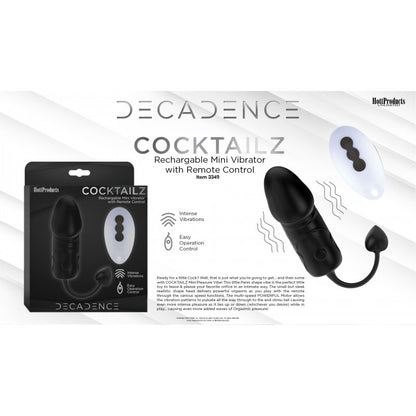 Decadence Cocktailz Vibrating Penis Egg | 818631033492 | Available at EroticWarehouse.com