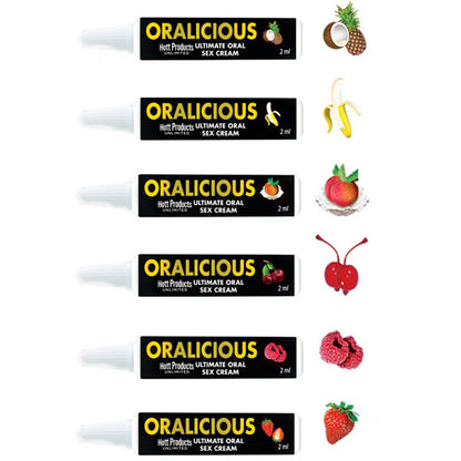 Oralicious Assorted Flavors 144Pc 2 ml. Tubes | 818631033508 | Available at EroticWarehouse.com