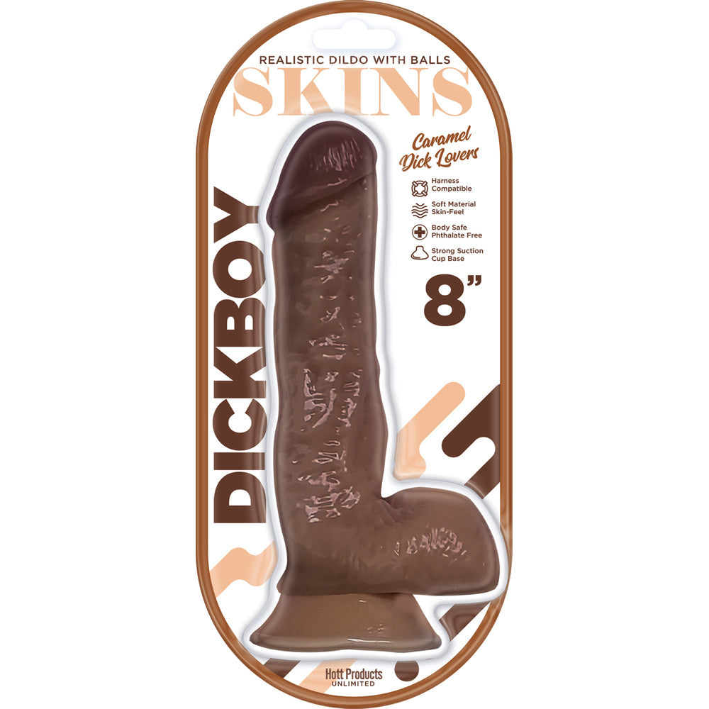 Dickboy Skins Dildo Caramel Lovers 8" | 818631033676 | Available at EroticWarehouse.com