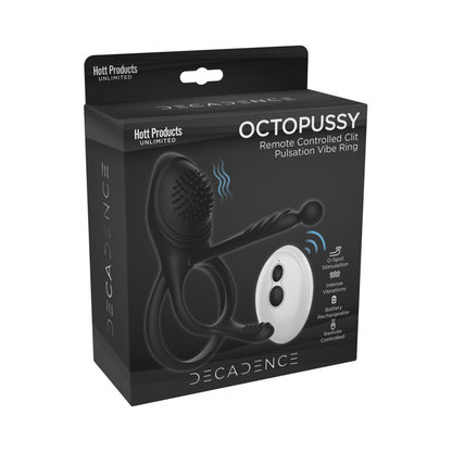 Decadence Octopussy Cock Ring/Clit/Anal Stim With Tentacles Remote Control | 818631034352 | Available at EroticWarehouse.com
