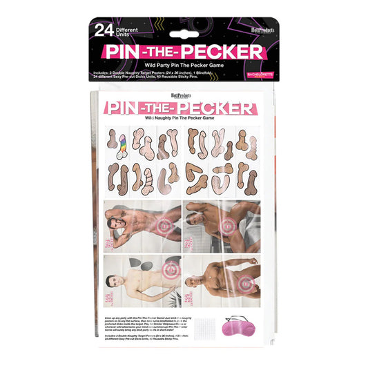 Pin The Pecker Party Game Accessories Included | 818631034468 | Available at EroticWarehouse.com