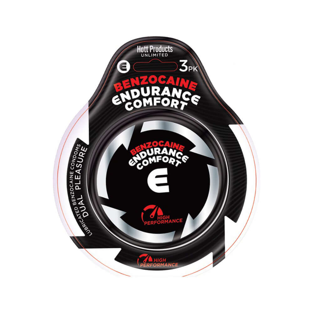 Endurance Comfort Benzocaine Condoms 3Pk. | 818631034680 | Available at EroticWarehouse.com