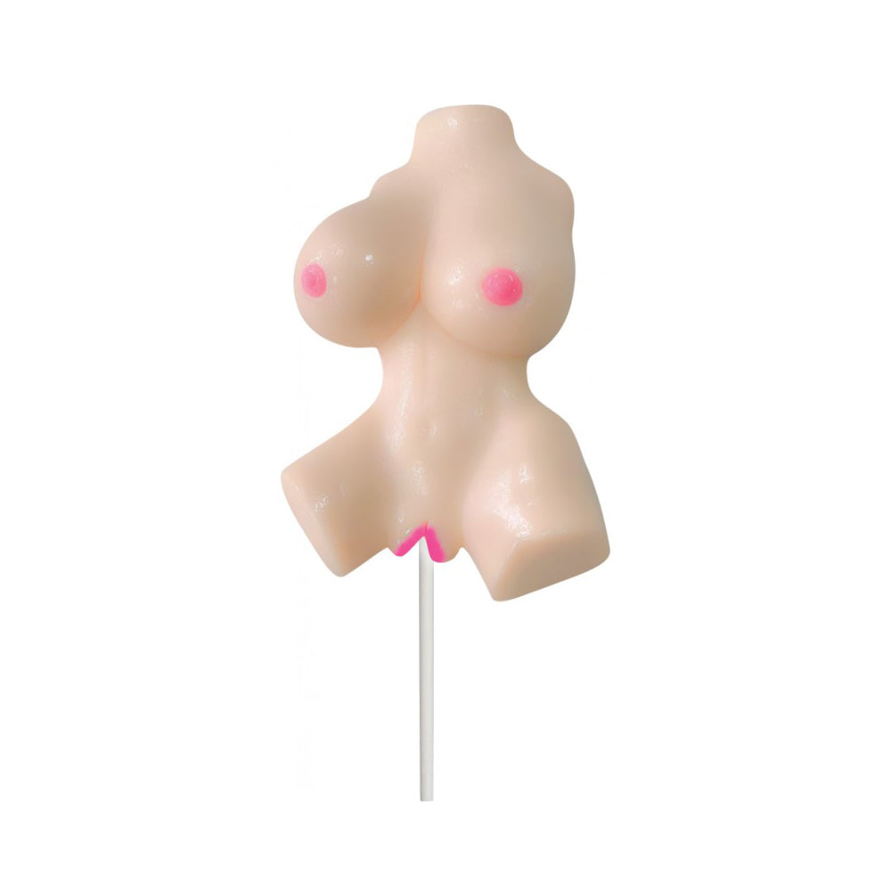 Lusty Lickers Female Torso Pop Vanilla Flavor | 818631034703 | Available at EroticWarehouse.com