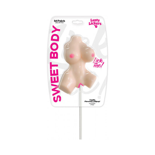 Lusty Lickers Female Torso Pop Vanilla Flavor | 818631034703 | Available at EroticWarehouse.com