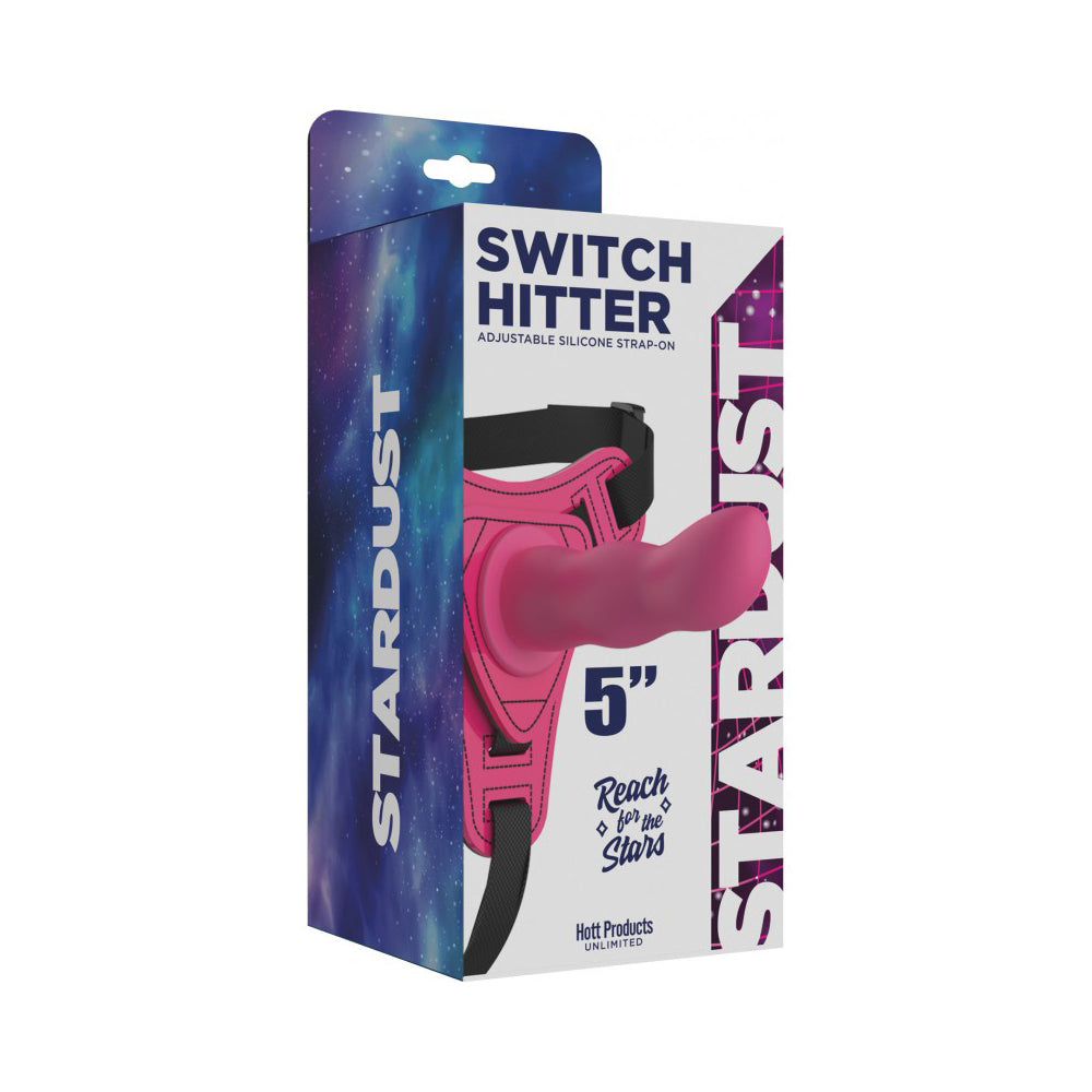 Stardust Switch Hitter Silicone Strap On Dildo With Harness 5" | 818631034772 | Available at EroticWarehouse.com
