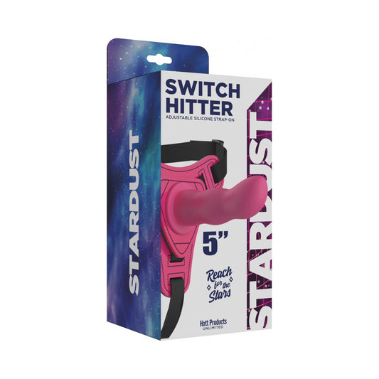 Stardust Switch Hitter Silicone Strap On Dildo With Harness 5" | 818631034772 | Available at EroticWarehouse.com
