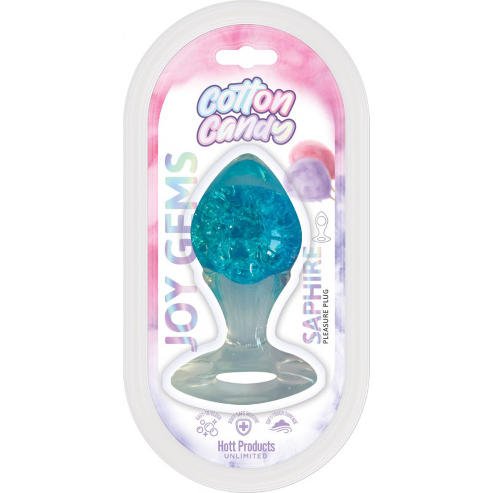 Cotton Candy Joy Gems Saphire Silicone Plug | 818631034970 | Available at EroticWarehouse.com