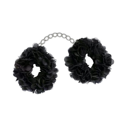 Blossom Luv Cuffs Flower Hand Cuffs Boxed Black | 818631035373 | Available at EroticWarehouse.com