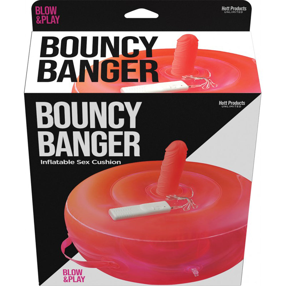 Bouncy Banger Inflatable Cushion With Wire Controller Vibe Dildo | 818631035861 | Available at EroticWarehouse.com