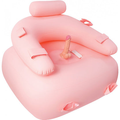 Get Down On It Inflatable Cusion With Wire Controller Dildo + Wrist/Leg Straps | 818631035878 | Available at EroticWarehouse.com