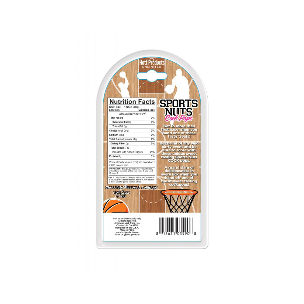 Sports Nuts Cock Pop Basketballs Chocolate | 818631035915 | Available at EroticWarehouse.com