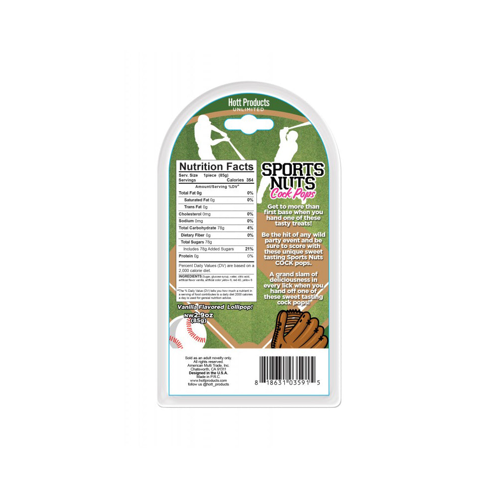 Sports Nuts Cock Pop Baseballs Vanilla | 818631035922 | Available at EroticWarehouse.com
