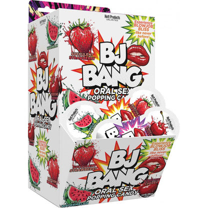 Bj Bang Popping Blow Job Oral Sex Candy 72Pc Display | 818631035939 | Available at EroticWarehouse.com