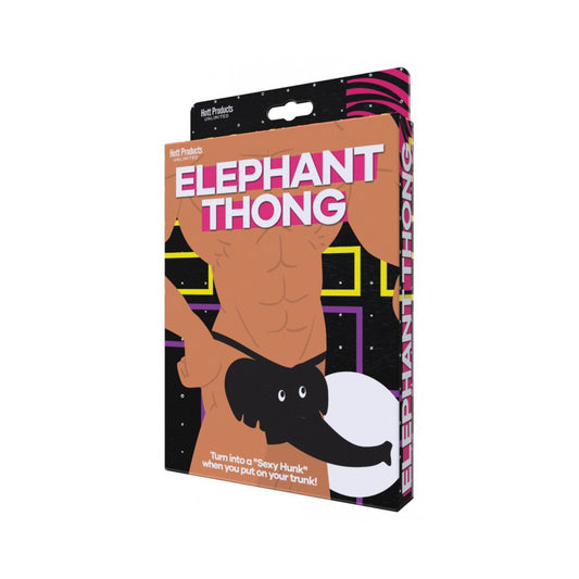 Elephant Thong Black | 818631036622 | Available at EroticWarehouse.com