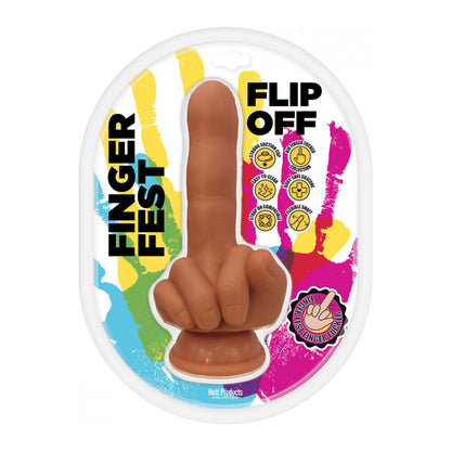 Finger Fest Flip Off Dildo Tan | 818631037230 | Available at EroticWarehouse.com