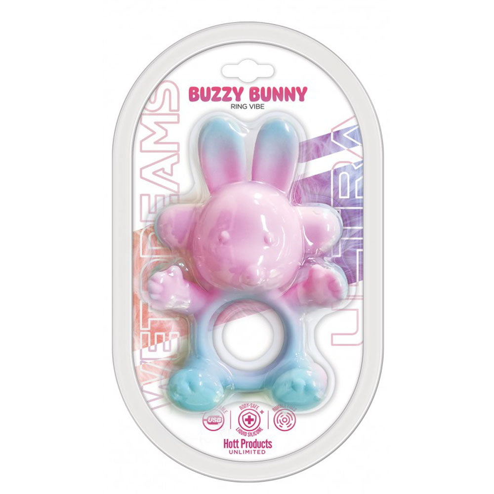 Wet Dreams Buzzy Bunny Cock Ring | 818631037407 | Available at EroticWarehouse.com