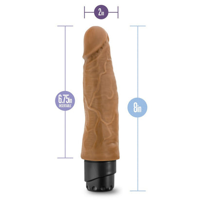 Dr. Skin Cock Vibe 14 8" Vibrating Cock Mocha | 819835021254 | Available at EroticWarehouse.com