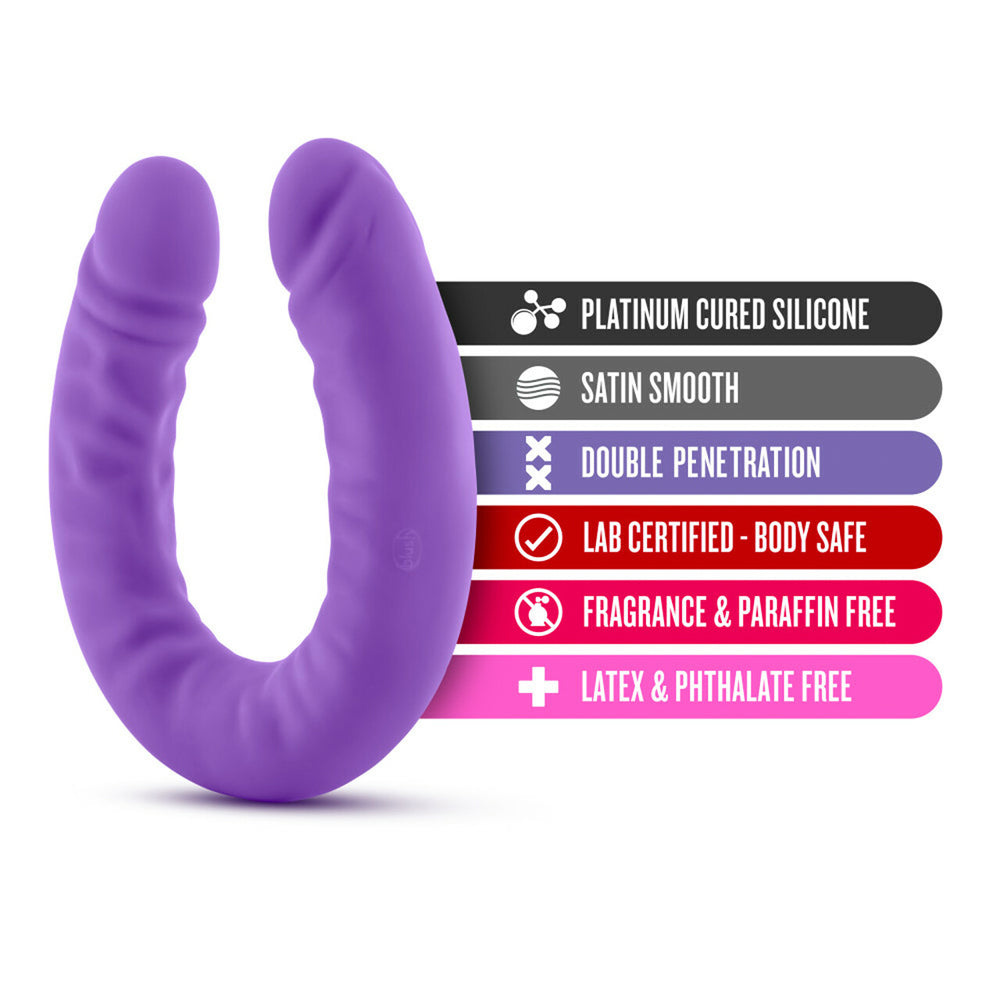 Ruse 18" Silicone Slim Double Dong Hot Purple | 819835021582 | Available at EroticWarehouse.com