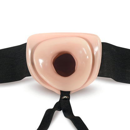 Dr. Skin 6" Hollow Strap On Vanilla | 819835021865 | Available at EroticWarehouse.com