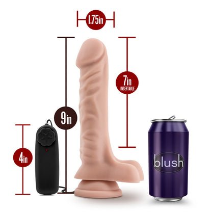 Dr. Skin Dr. James 9" Vibrating Cock With Suction Cup Vanilla | 819835022398 | Available at EroticWarehouse.com