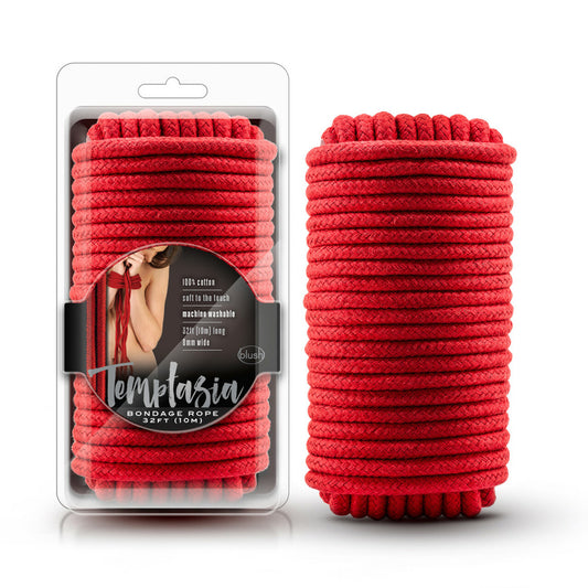 Temptasia Bondage Rope 32Ft Red | 819835022671 | Available at EroticWarehouse.com