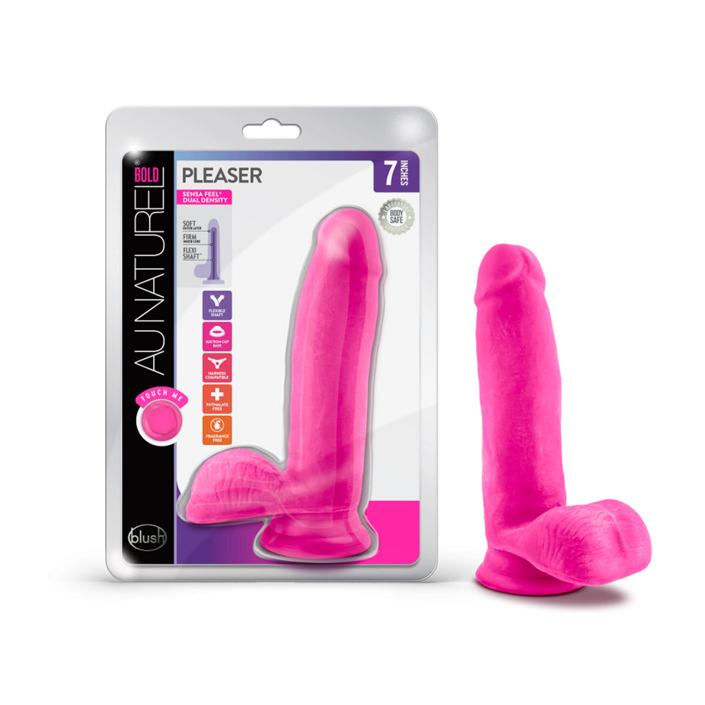 Au Naturel Bold Pleaser 7" Dildo Pink | 819835023661 | Available at EroticWarehouse.com