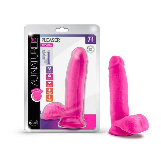 Au Naturel Bold Pleaser 7" Dildo Pink | 819835023661 | Available at EroticWarehouse.com