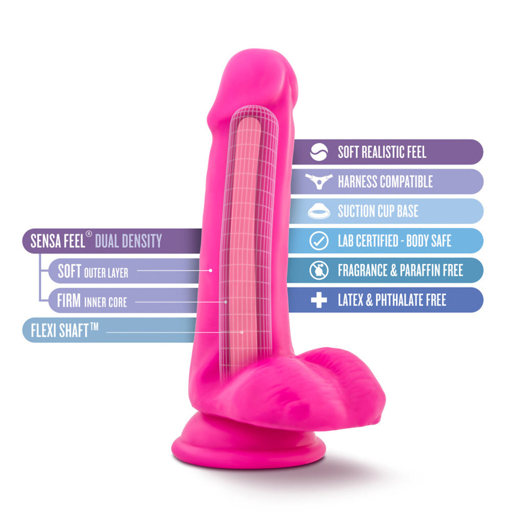 Au Naturel Bold Delight 6" Dildo Pink | 819835023708 | Available at EroticWarehouse.com
