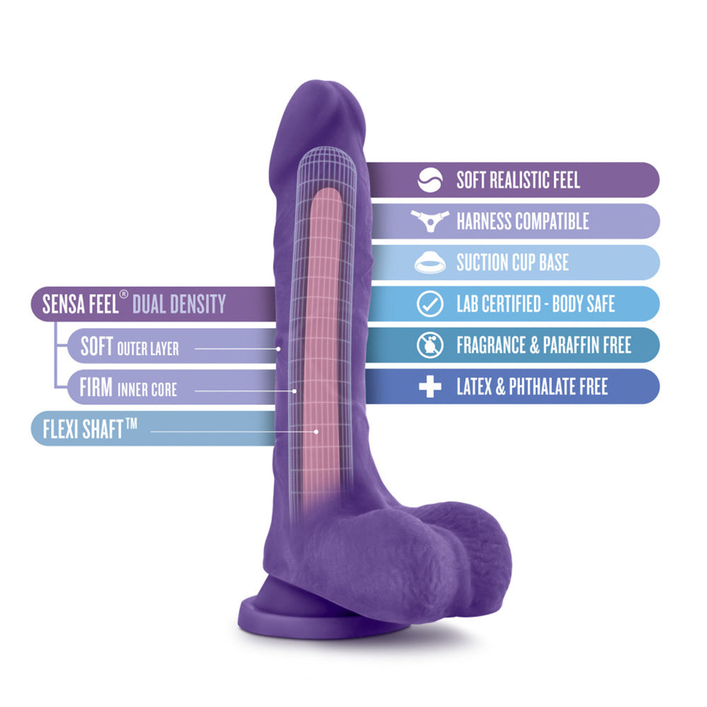 Au Naturel Bold Thrill 8.5" Dildo Purple | 819835023722 | Available at EroticWarehouse.com