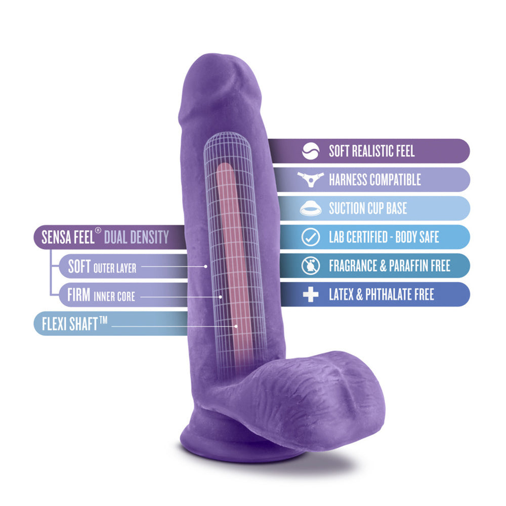 Au Naturel Bold Pleaser 7" Dildo Purple | 819835023739 | Available at EroticWarehouse.com