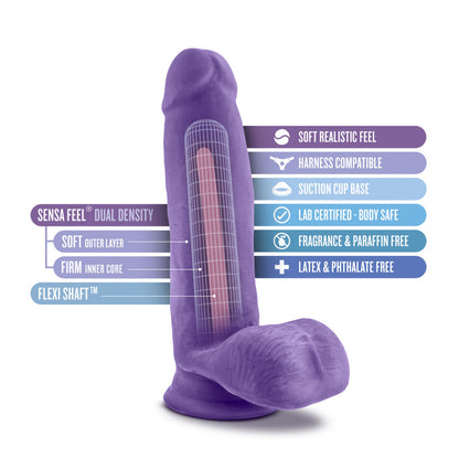 Au Naturel Bold Pleaser 7" Dildo Purple | 819835023739 | Available at EroticWarehouse.com
