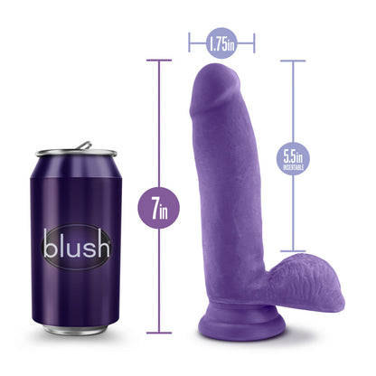 Au Naturel Bold Pleaser 7" Dildo Purple | 819835023739 | Available at EroticWarehouse.com