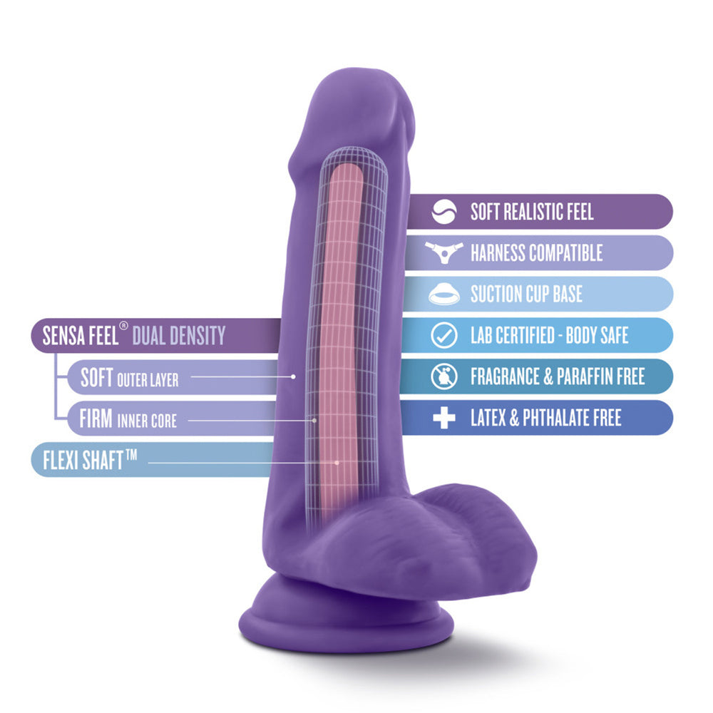 Au Naturel Bold Delight 6" Dildo Purple | 819835023777 | Available at EroticWarehouse.com