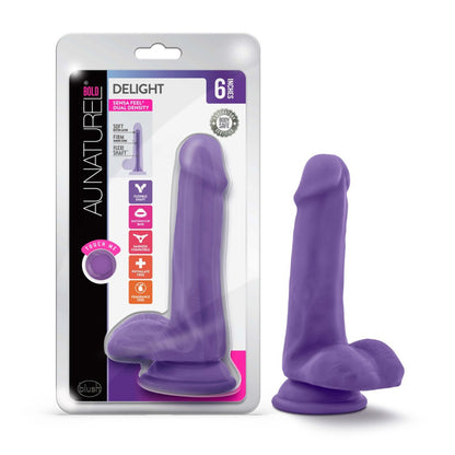 Au Naturel Bold Delight 6" Dildo Purple | 819835023777 | Available at EroticWarehouse.com