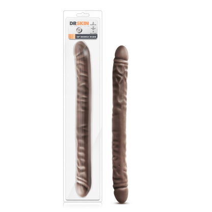 Dr. Skin 18" Double Dildo Chocolate | 819835024033 | Available at EroticWarehouse.com