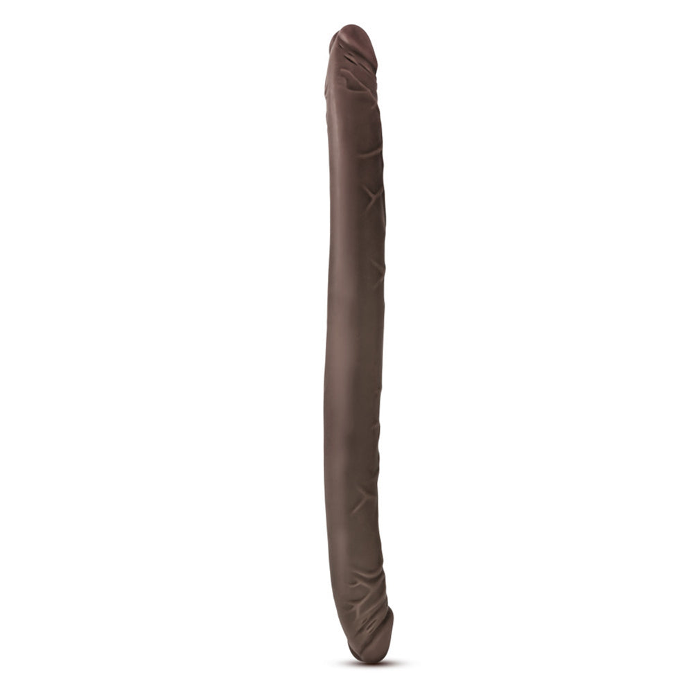 Dr. Skin 16" Double Dildo Chocolate | 819835024071 | Available at EroticWarehouse.com