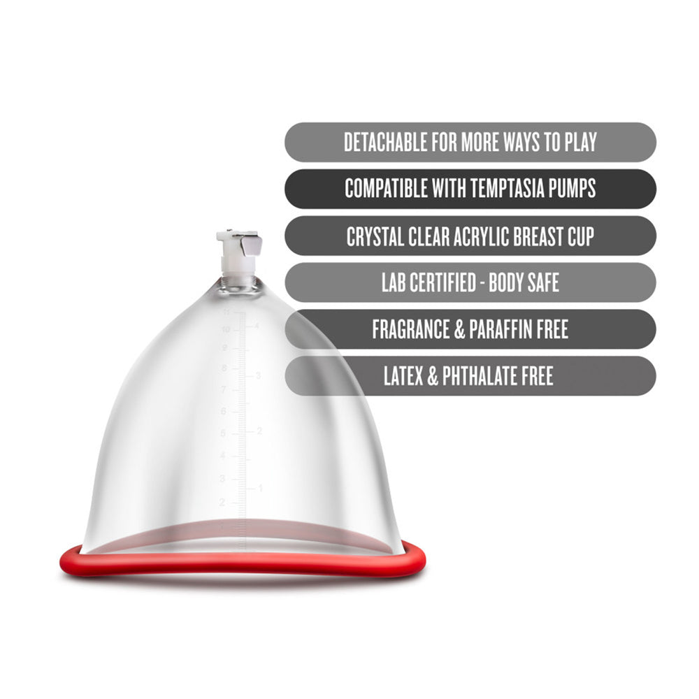 Temptasia Breast Pump Cup Clear | 819835024156 | Available at EroticWarehouse.com